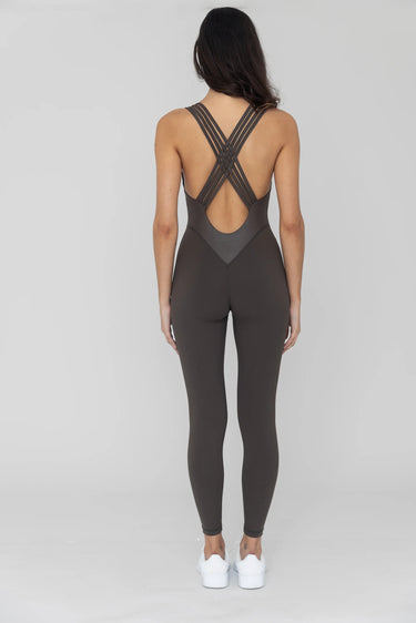 Amara Dark Cocoa Jumpsuit